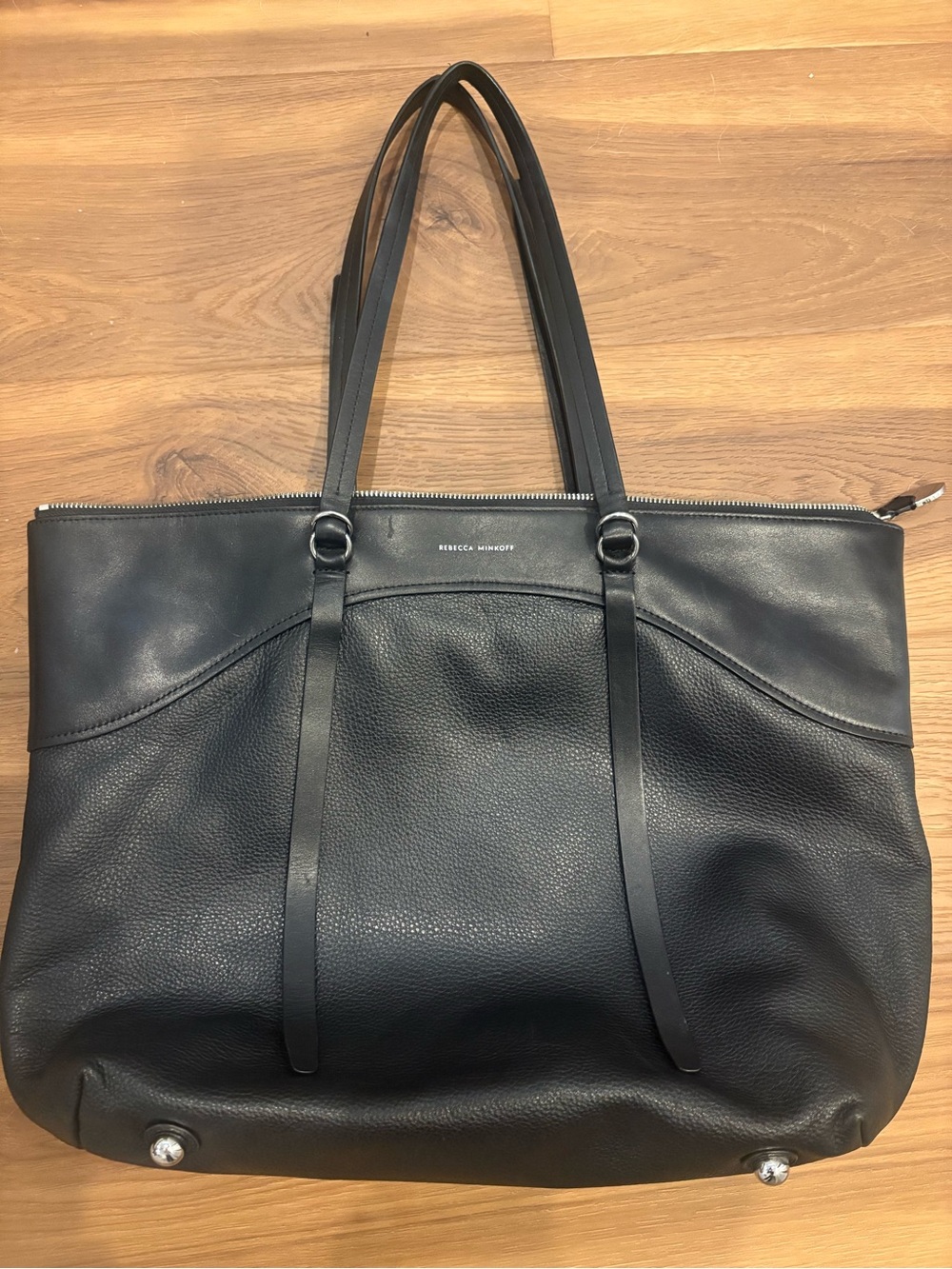 Rebecca Minkoff Black Leather Large Tote
